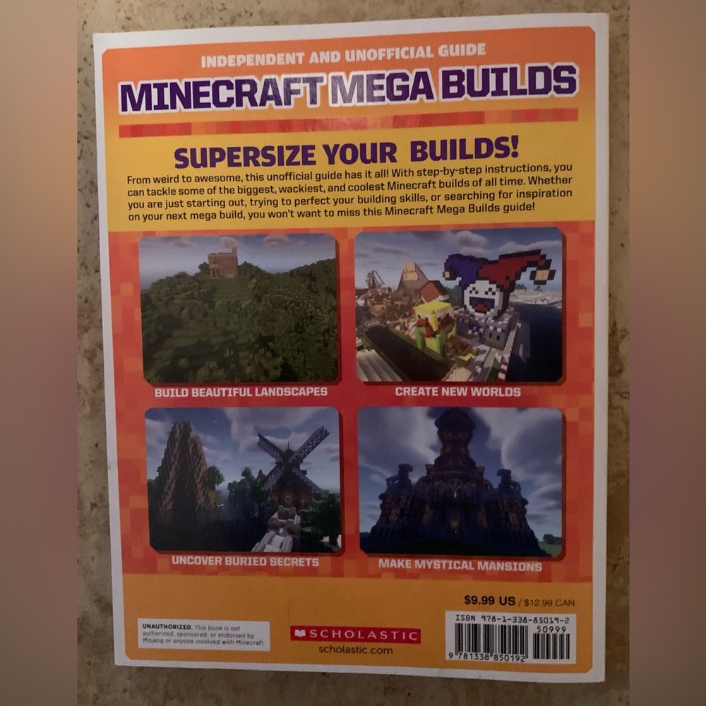 Minecraft: Mega Builds Paperback Book - Picture 2 of 7